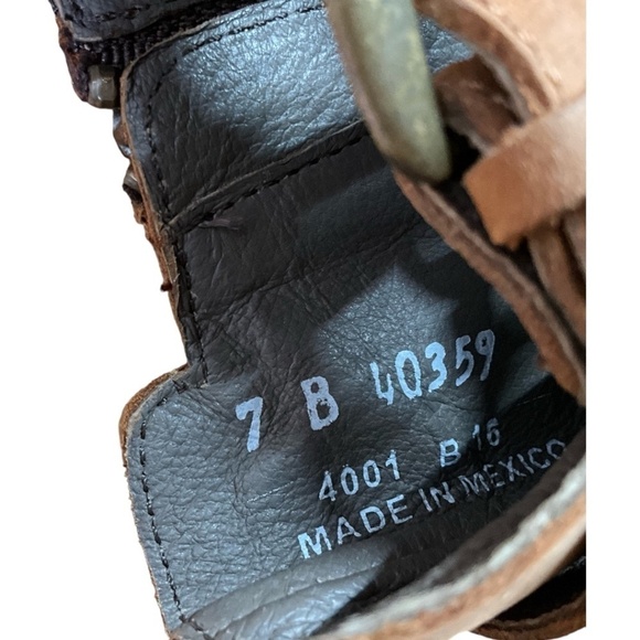 WOLVERINE Genuine Nubuck Leather Open Bootie Inside Zippers in Cognac Sz 7B - Picture 8 of 10